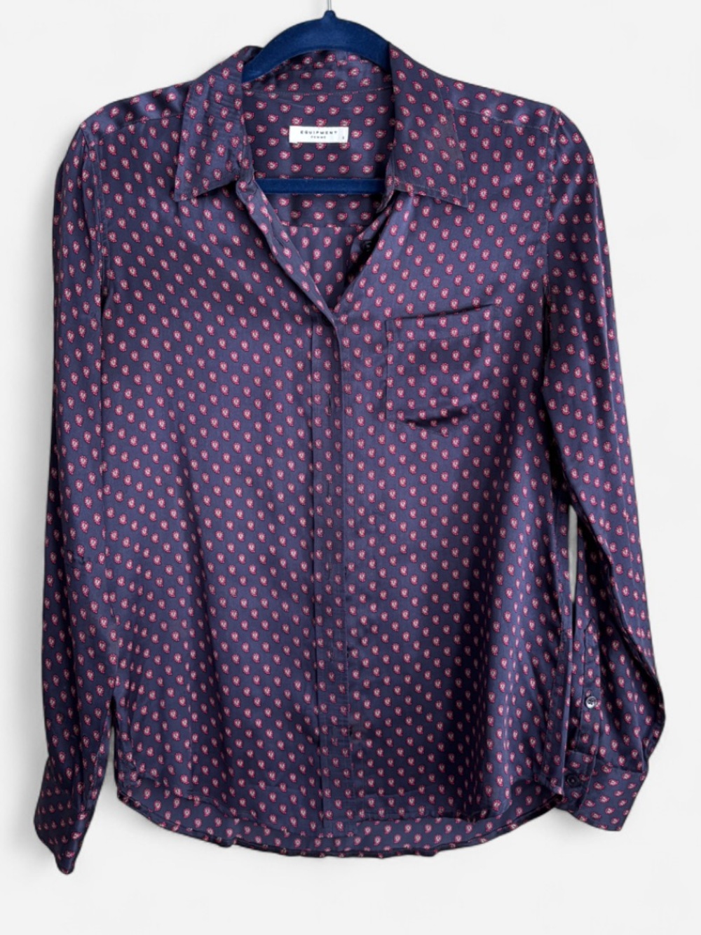 Equipment Silk Paisley Button-Up Blouse - S